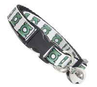 Cool Cat Collars Green Lantern Safety Buckle | Quick Release | Collar with Bell