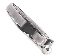 Cool Cat Collars Oyster Grey Velvet Beautiful luxury hand made cat safety collars with bell available in a range colours made in the UK from velvet ribon and strong webbing, purrfect for your kitty