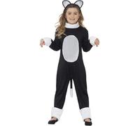 Cool Black Cat Girls Fancy Dress Animal Story Book Halloween Kids Childs Costume