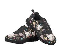 Cool Cat Graphic Girls Casual Shoes Size 6 Big Kids Sneakers Novelty Shoes for Graduation Ceremony