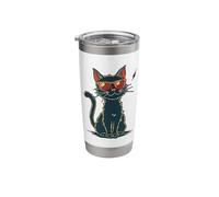 Cool Cat with Sunglasses Lightning Stainless Steel Insulated Tumbler