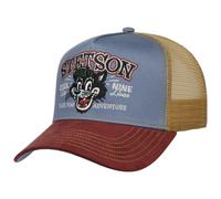 Stetson Cool Cats Trucker Cap Women/Men - Baseball mesh Snapback, with Peak Summer-Winter Spring Summer Autumn Winter - One Size red