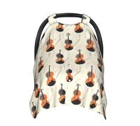 Cool Cello Print Baby Car Seat Covers, Breathable Nursing Cover Breastfeeding Cover, Stroller Covers, Multi-use Infant Carseat Canopy, Baby Boys Girls Newborn Essentials
