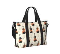 Cool Cello Print Travel Duffle Bags for Women, Personal Item Overnight Weekender Sport Carry On Gym Bag for Men Women