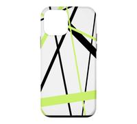 Cool Chartreuse Diagonal Lines Black Accents Case for iPhone 12 mini