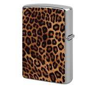 Cool Cheetah Leopard Lighter Case Metal Protective Cover with Double-Sided Art Design, Cool Lighters Pouch Shockproof Lighter Cover for Men Women Gifts, Lighters Not Included