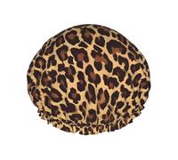 Cool Cheetah Leopard Print Shower Cap for Women & Men - Reusable, Double Layer, Breathable, Hair Bath Cap One Size
