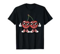 Cool Cherries Lovers Funny Kawaii Fruit Cartoon Character T-Shirt