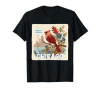 Cool Chicago Bird with City View for Nature Lovers T-Shirt