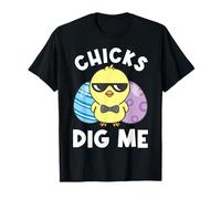 Cool Chicks Dig Egg Hunting Celebrating Happy Easter Season T-Shirt