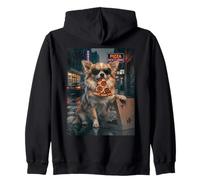 Cool Chihuahua Pizza Nocturne Night Dog Zip Hoodie