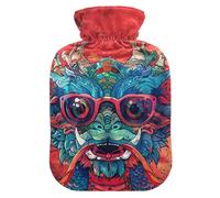 Cool Chinese Dragon Travel hot Water Bottle with Soft Cover, 2L Water Bags for (Scenario), (Scenario), (Scenario)