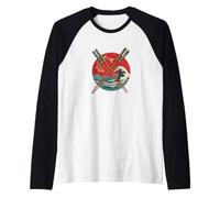 Cool Chopsticks in Asian Style for Boys and Girls Raglan Baseball Tee