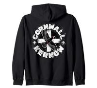 Cool Chough Bird for Proud Cornish A Kernow or Cornwall Flag Zip Hoodie