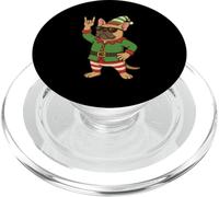 Cool Christmas French Bulldog Elf Rock On Funny Holiday PopSockets PopGrip for MagSafe