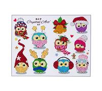 Cool Christmas Owls, 21x27cm Crystal Art Sticker Set
