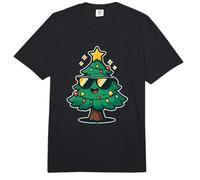 Cool Christmas Tree with Sunglasses Comfort Colors Adult Heavyweight T-Shirt