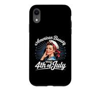Cool Classic Retro Pinup American Beauty 4th of July Case for iPhone XR