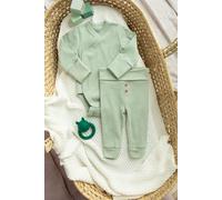 Cool Club 2-Piece Ribbed Bodysuit & Trousers Outfit Set in Green | Size: 1-3 Cool Club Green 1-3