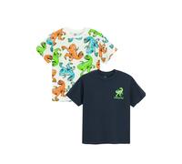 Cool Club Boy's 2-Pack Short Sleeve Dinosaur Printed T-Shirts in White | Size: 4 Years Cool Club White 4 Years
