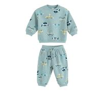 Cool Club Boy's All-Over Car Print Sweatshirt & Jogger Set in Blue | Size: 3-6 m Cool Club Blue 3-6 m