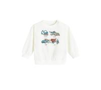 Cool Club Boy's Long Sleeve Car Print Sweatshirt in White | Size: 2 Years Cool Club White 2 Years