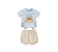 Cool Club Girl's Captain Walrus T-Shirt & Chino Shorts Set in Light Blue | Size: 6-9 m Cool Club Light Blue 6-9 m