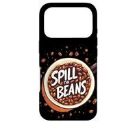 Cool Coffee Cup with Spill the Beans Idiom Statement Case for iPhone 17 Pro