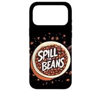 Cool Coffee Cup with Spill the Beans Idiom Statement Case for iPhone 17 Pro Max