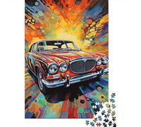 Cool Colourful Sports Cars Puzzle Brain Teaser 100% Recycled Cardboard Jigsaw Puzzle for Women Men 300pcs (40x28cm)