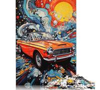 Cool Colourful Sports Cars Puzzle Difficult Challenge 100 Percent Recycled Cardboard Jigsaw Puzzle for Women Men 1000pcs (75x50cm)