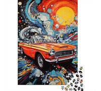Cool Colourful Sports Cars Puzzle Difficult Challenge 100 Percent Recycled Cardboard Jigsaw Puzzle for Women Men 300pcs (40x28cm)