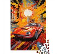 Cool Colourful Sports Cars Puzzle Family Challenging Games 100% Recycled Cardboard Jigsaw Puzzle for Adult Children Birthday Present 1000pcs (38x26cm)
