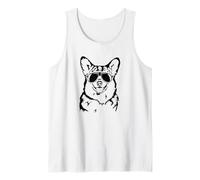 Cool Corgi Dog with Sunglasses Cool Welsh Corgi Dog Tank Top