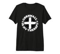 Cool Cornwall Flag A Proud Cornish Holiday Therapy in Kernow Premium T-Shirt