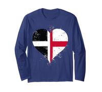 Cool Cornwall Flag St George's Cross for Proud Cornish Roots Long Sleeve T-Shirt