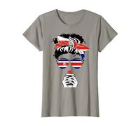 Cool Costa Rican Coffee Mama Girl Aunt Costa Rica Flag Print T-Shirt