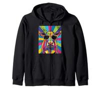 Cool Cow Pop Art For Men Women Dairy Farmer Farming Moo Cows Zip Hoodie