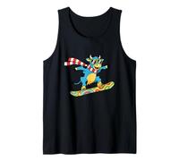 Cool Cow Snowboard Rider Ski Slope Winter Extreme Tank Top