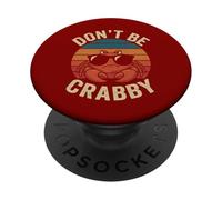 Cool Crab Sunglasses Retro Sunset Don't Be Crabby PopSockets Adhesive PopGrip