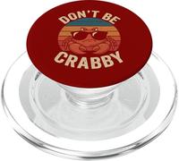 Cool Crab Sunglasses Retro Sunset Don't Be Crabby PopSockets PopGrip for MagSafe