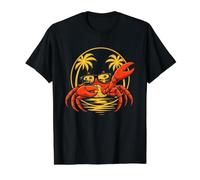 Cool Crab Wearing Sunglasses At The Beach Value Graphic T-Shirt, Men, Black, S