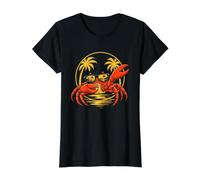 Cool Crab Wearing Sunglasses At The Beach Value Graphic T-Shirt, Women, Black, M