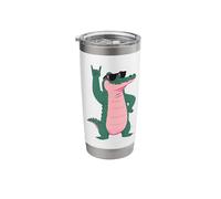 Cool Crocodile Rock On Funny Reptile Vintage Design Stainless Steel Insulated Tumbler