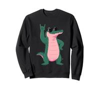 Cool Crocodile Rock On Funny Reptile Vintage Design Sweatshirt