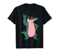 Cool Crocodile Rock On Funny Reptile Vintage Design T-Shirt