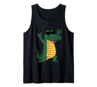 Cool Crocodile Rock On Retro Style Funny Reptile Design Tank Top