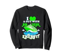 Cool cruising vacation wife partner heart Big Deck Energy Sweatshirt