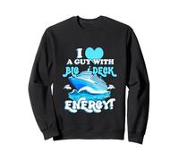 Cool cruising vacation wife partner heart Big Deck Energy Sweatshirt
