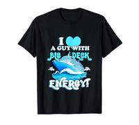 Cool cruising vacation wife partner heart Big Deck Energy T-Shirt